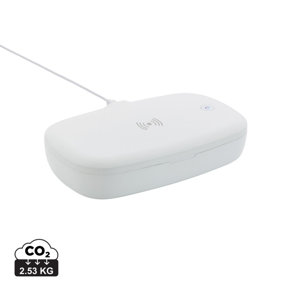 Logo trade corporate gift photo of: UV-C steriliser box with 5W wireless charger
