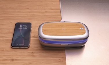 Logo trade promotional items image of: Rena UV-C steriliser box with 5W wireless charger