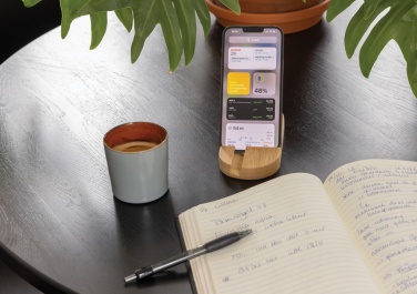 Logo trade promotional giveaways picture of: Bamboo tablet and phone holder