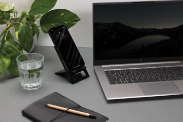 Logo trade business gift photo of: SnapStand RCS recycled plastic foldable phone stand