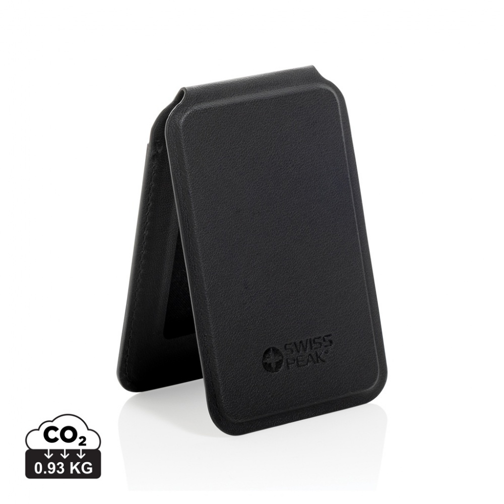 Logo trade promotional products picture of: Magstand RCS recycled PU magnetic phone wallet with stand