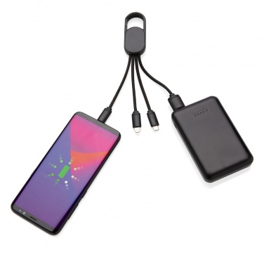 Logotrade promotional merchandise photo of: 4-in-1 cable with carabiner clip