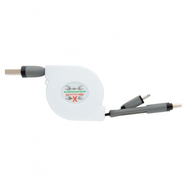 Logo trade advertising products image of: 3-in-1 retractable cable