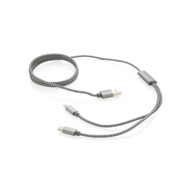 Logo trade promotional merchandise image of: 3-in-1 braided cable