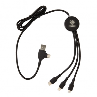 Logotrade promotional product picture of: Light up logo 6-in-1 cable