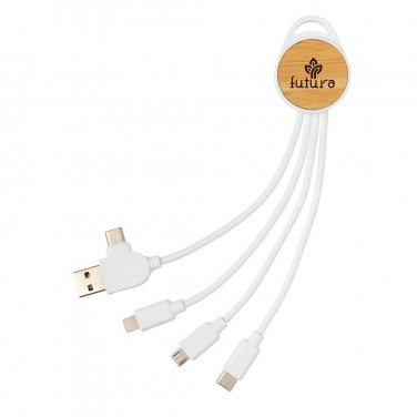 Logotrade promotional gift picture of: RCS recycled plastic Ontario 6-in-1 round cable