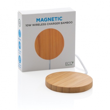 Logotrade advertising product image of: 10W bamboo magnetic wireless charger