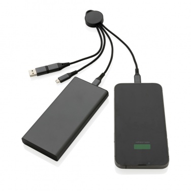 Logo trade promotional products image of: Terra RCS recycled aluminium 6-in-1 charging cable