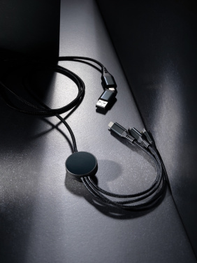 Logo trade promotional gift photo of: Terra RCS recycled aluminium 120cm 6-in-1 cable