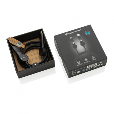 Logo trade business gifts image of: Oakland RCS recycled plastic 6-in-1 fast charging 45W cable