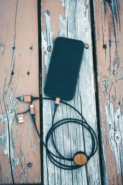 Logo trade promotional giveaway photo of: Ohio RCS certified recycled plastic 6-in-1 cable