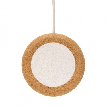 Logotrade promotional gift image of: Cork and Wheat 5W wireless charger