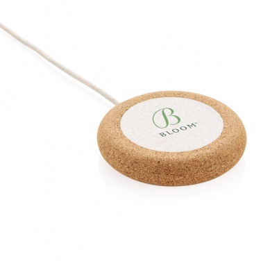 Logo trade business gift photo of: Cork and Wheat 5W wireless charger
