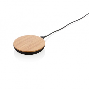 Logo trade corporate gift photo of: Bamboo X 5W wireless charger