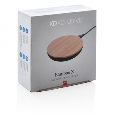 Logotrade promotional product image of: Bamboo X 5W wireless charger