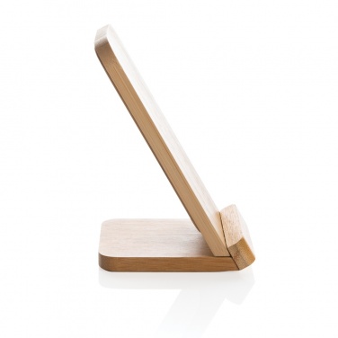 Logotrade promotional gift image of: Bamboo 5W wireless charging stand