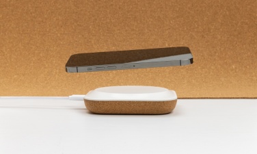 Logo trade corporate gifts picture of: Oregon RCS recycled plastic and cork 10W wireless