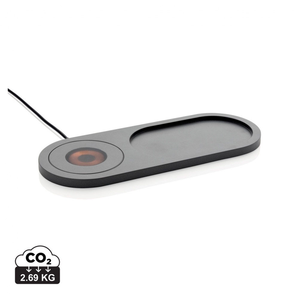 Logo trade promotional products image of: Encore 10W wireless charging valet tray