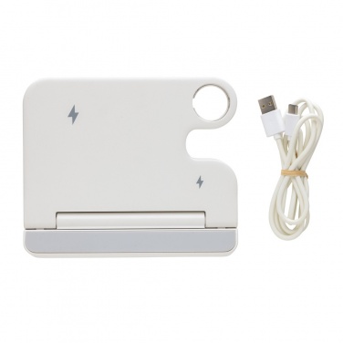 Logotrade promotional merchandise image of: Joltz RCS recycled plastic dual 15W charger with iWatch slot
