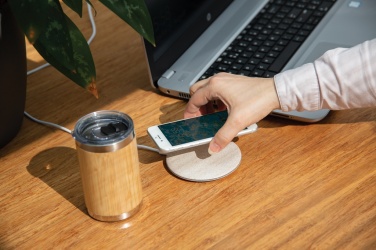 Logo trade corporate gifts picture of: 5W Wheat straw wireless charger