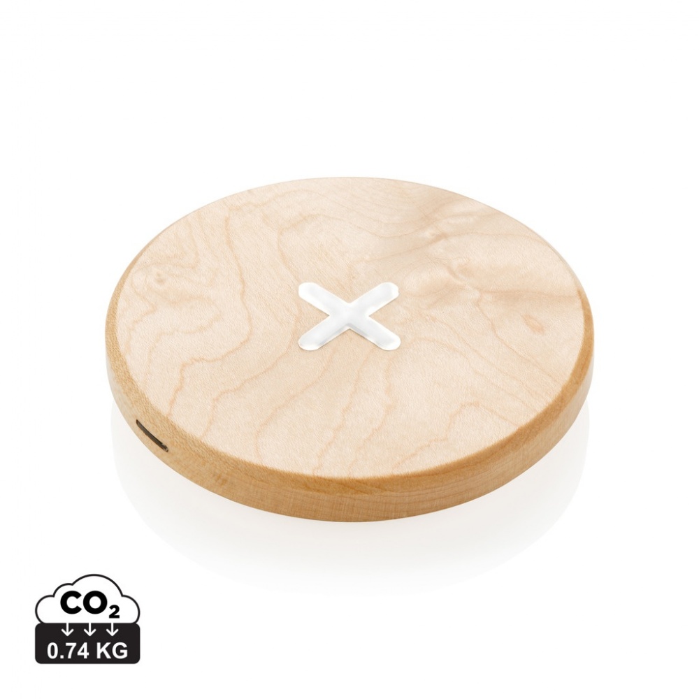 Logo trade promotional items picture of: 5W wood wireless charger