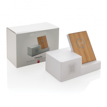 Logotrade promotional item picture of: Ontario 5W wireless charger with speaker