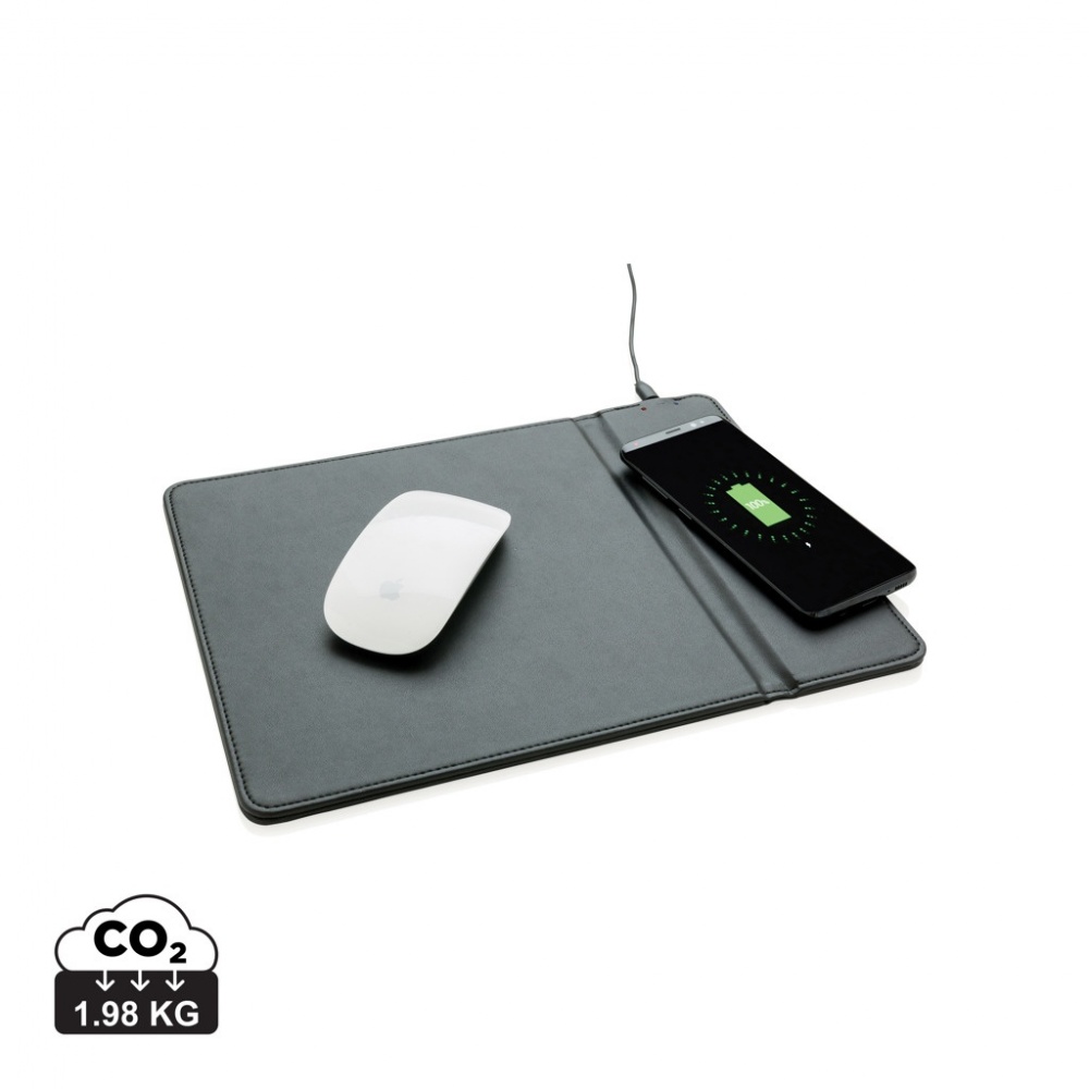 Logo trade promotional gifts picture of: Mousepad with 5W wireless charging