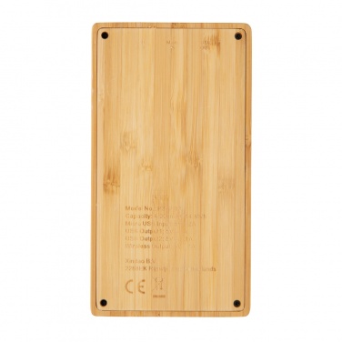 Logotrade promotional gift image of: Bamboo 4.000 mAh wireless 5W Powerbank