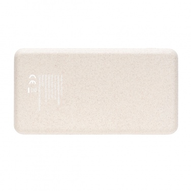 Logotrade corporate gift image of: Cork and Wheat Straw 8.000 mAh 5W wireless powerbank