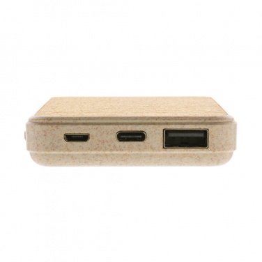 Logotrade promotional gift picture of: Cork and Wheat 5.000 mAh pocket powerbank