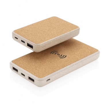 Logotrade promotional giveaway image of: Cork and Wheat 5.000 mAh pocket powerbank