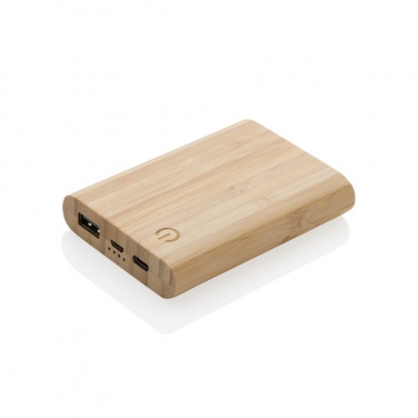 Logo trade promotional products picture of: Bamboo 5.000 mAh powerbank