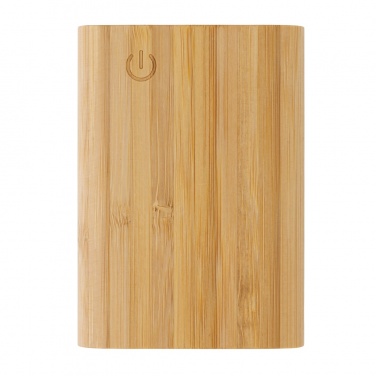 Logo trade corporate gift photo of: Bamboo 5.000 mAh powerbank