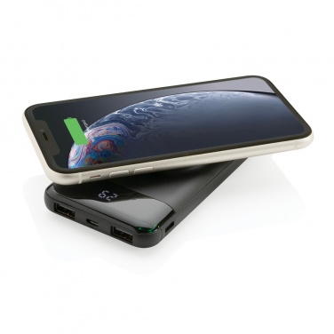 Logo trade promotional items picture of: 10.000 mah wireless powerbank with watch charger