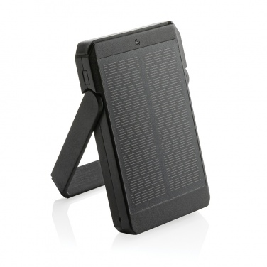 Logo trade corporate gifts picture of: Skywave RCS rplastic solar powerbank 5000 mAh 10W wireless