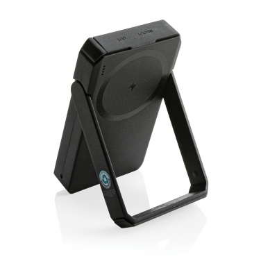 Logotrade promotional gift image of: Skywave RCS rplastic solar powerbank 5000 mAh 10W wireless