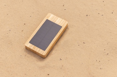 Logotrade business gifts photo of: Sunwick 10.000 mAh Bamboo solar powerbank