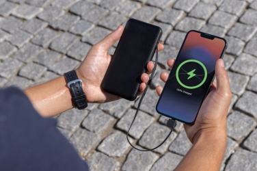 Logotrade promotional giveaway image of: Lockhart RCS recycled plastic 10.000 with integrated cables