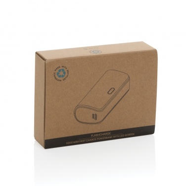 Logo trade corporate gifts image of: FlashCharge RCS rplastic 5000 mah fast charge powerbank