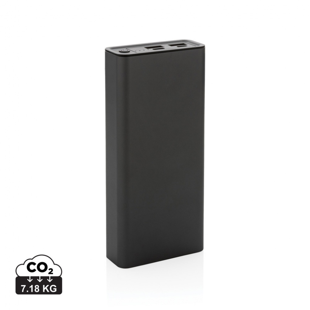 Logotrade promotional merchandise picture of: Terra RCS recycled 20W aluminium powerbank 20.000 mAh