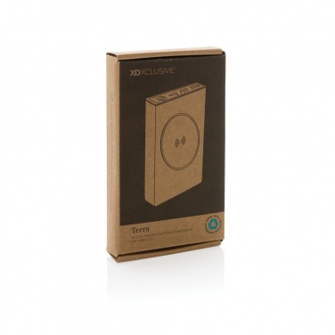 Logotrade corporate gift image of: Terra RCS recycled aluminium 5000 mAh powerbank 5W wireless