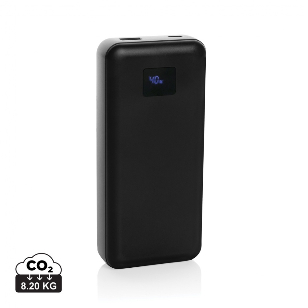 Logo trade promotional merchandise image of: Gridley RCS rplastic 20000 65W laptop powerbank