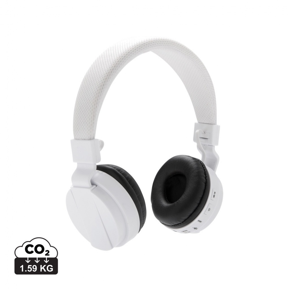 Logo trade business gift photo of: Foldable wireless headphone