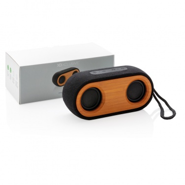 Logo trade promotional merchandise image of: Bamboo X double speaker