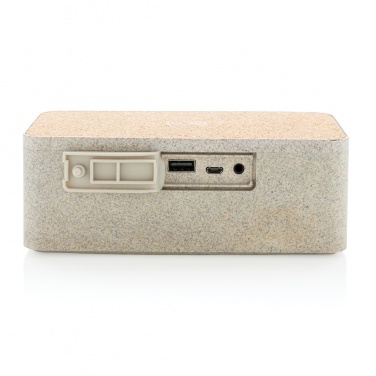 Logo trade promotional gifts picture of: Wheatstraw wireless charging speaker