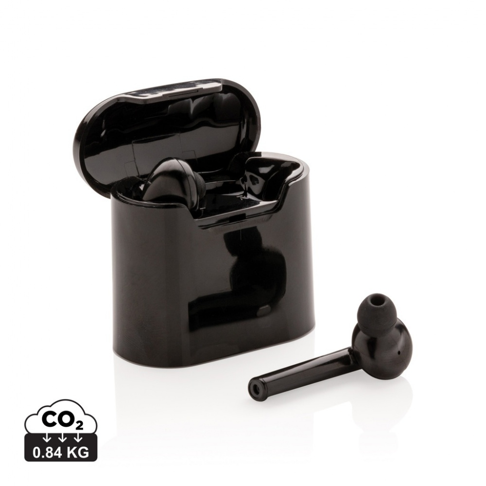 Logo trade promotional item photo of: Liberty wireless earbuds in charging case