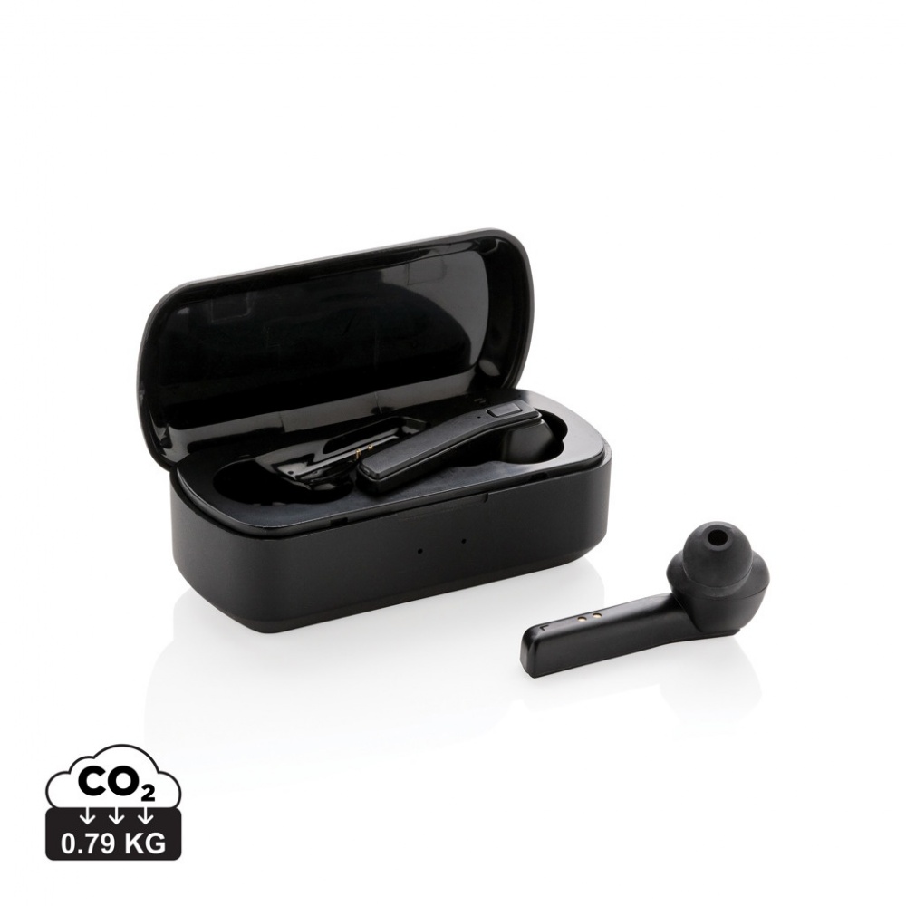 Logo trade promotional products picture of: Free Flow TWS earbuds in charging case