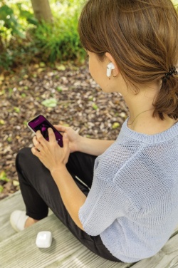Logo trade promotional merchandise picture of: TWS earbuds in UV-C sterilising charging case