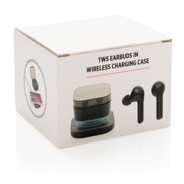 Logo trade promotional giveaways picture of: TWS earbuds in wireless charging case