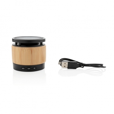 Logotrade promotional giveaway picture of: Bamboo wireless charger speaker